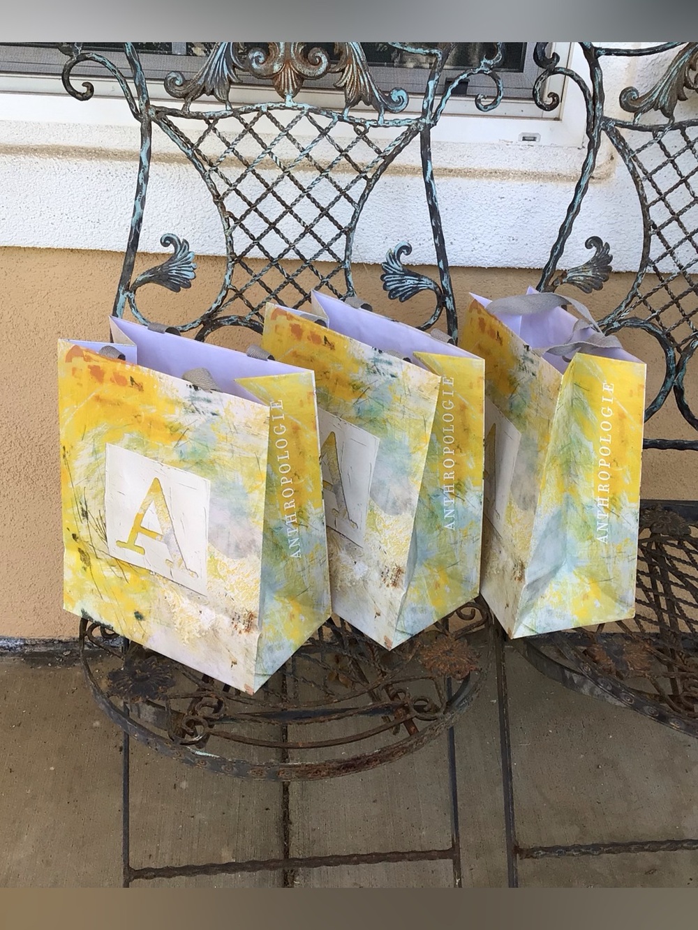 Set of 3 Anthropologie Gift Bags 10”-8”-5”